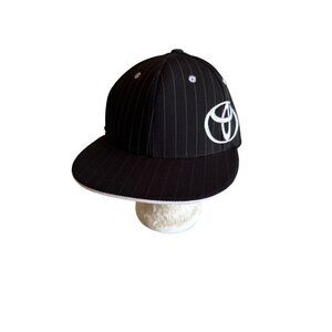 Toyota Racing Black Pinstripe Hat One Size Stretch fit